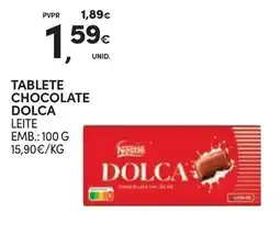 Continente Tablete chocolate dolca leite promoção