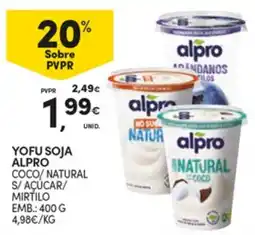 Continente Yofu soja alpro coco/ natural promoção