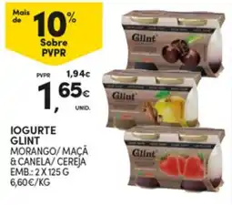 Continente Iogurte glint morango/ maçã & canela/ cereja promoção