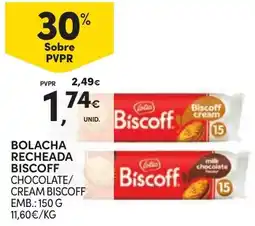 Continente Bolacha recheada bisc off chocolate/cream bisc off promoção