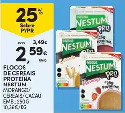 Continente Flocos de cereais proteína nestum morango/ cereais/ cacau promoção