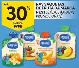 Continente saquetas de fruta da marca nestlé promoção