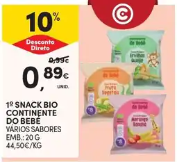 Continente Snack bio continente do bebê promoção