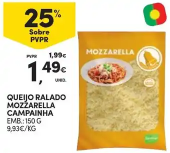 Continente Queijo ralado mozzarella campainha promoção
