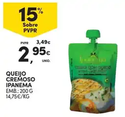 Continente Queijo cremoso ipanema promoção