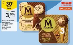 Continente gelado cone magnum almond/white cookies promoção