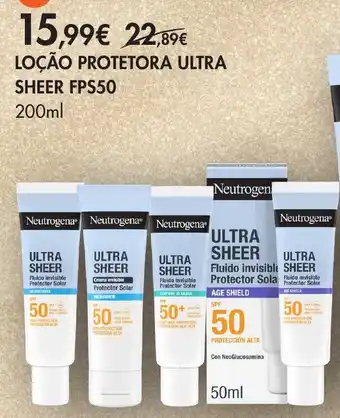 Neutrogena loção protetora ultra sheer fsp50