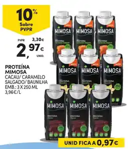 Continente Proteína mimosa cacao/caramelo salgado/baunilha promoção