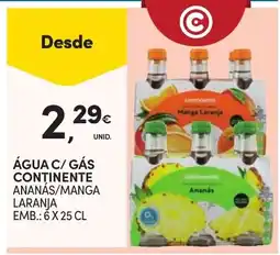 Continente Água c/ gás continente ananás/manga laranja promoção