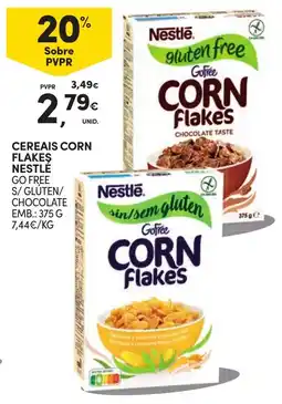 Continente Cereais corn flakes nestlé go free s/ glúten/ chocolate promoção