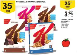 Continente Cereais Oaties Kellogg's Natural/Chocolate promoção