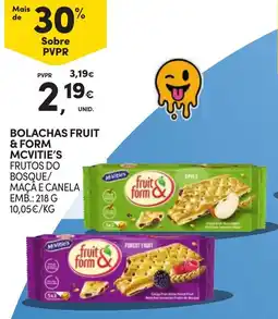 Continente Bolachas fruit & form mcvitie's promoção