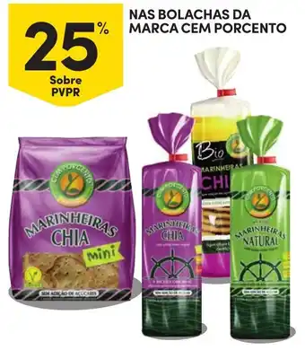 Continente Bolachas da marca cem porcento promoção