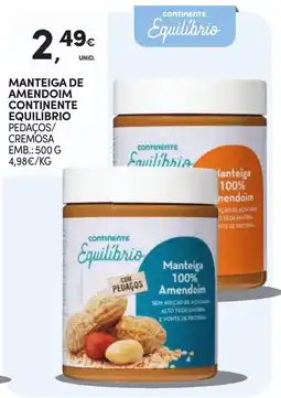 Continente Manteiga de amendoim continente equilíbrio promoção
