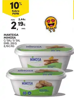 Continente Manteiga mimosa promoção