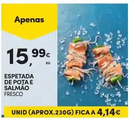 Continente Espetada de pota e salmão fresco promoção