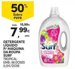 Continente Detergente liquido p/ maquina da roupa surf tropical promoção