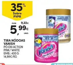 Continente Tira nódoas vanish pó oxi action pink/white promoção