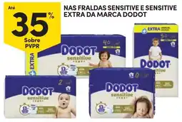 Continente Fraldas sensitive e sensitive extra da marca dodot promoção