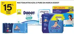 Continente toalhitas azul e pure da marca dodot promoção