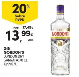 Continente gin gordon's london dry promoção