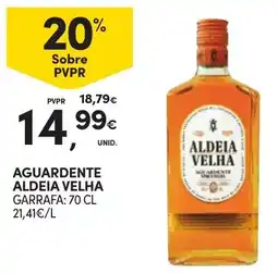 Continente Aguardente aldeia velha promoção