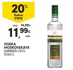 Continente Vodka Moskovskaya promoção