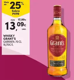Continente Whisky grant's promoção