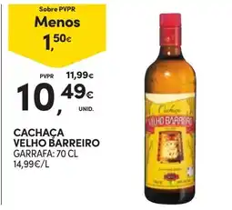 Continente Cachaça Velho Barreiro promoção
