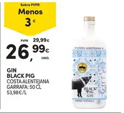 Continente gin black pig costa alentejana promoção