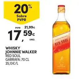 Continente Whisky Johnnie Walker Red Soul promoção