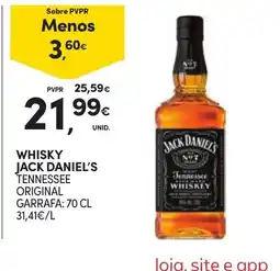 Continente Whisky jack daniel's tennessee original promoção