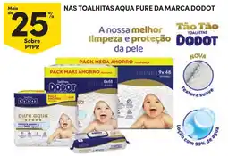 Continente toalhitas aqua pure da marca dodot promoção