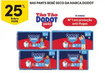 Continente Nas pants bebé seco da marca dodot promoção