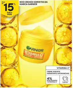 Continente Garnier vitamina c* fresh & bright sorbete hidratante antimanchas promoção