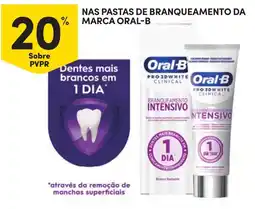 Continente nas pastas de branqueamento da marca oral-b promoção