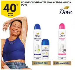 Continente nos desodorizantes advanced da marca dove promoção