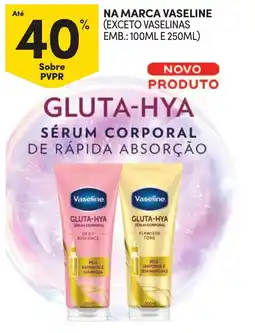 Continente vaseline gluta-hya sérum corporal promoção