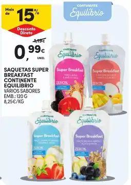 Continente saquetas super breakfast continente equilíbrio promoção