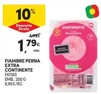 Continente Fiambre perna extra continente promoção