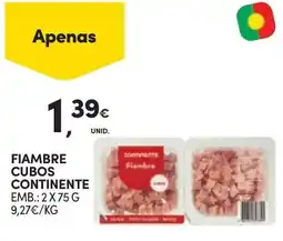 Continente Fiambre cubos continente promoção