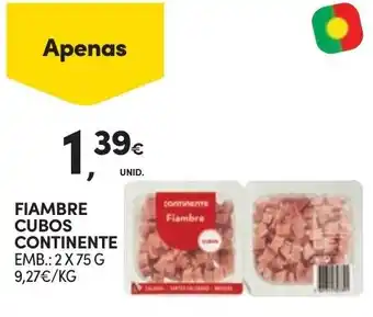 Continente Fiambre cubos continente promoção