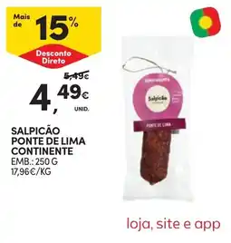 Continente Salpicão ponte de lima continente promoção