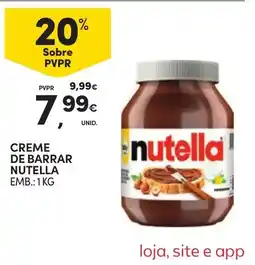 Continente Creme de barrar nutella promoção