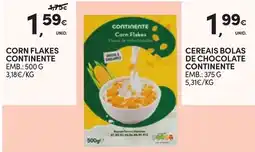 Continente Corn flakes continente promoção