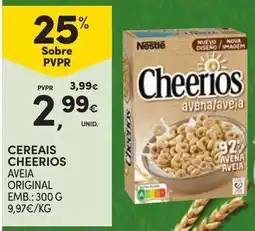 Continente Cereais cheerios aveia original promoção