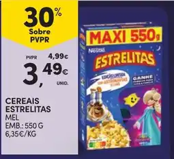 Continente Cereais estrelitas mel promoção