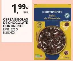 Continente Cereais bolas de chocolate continente promoção