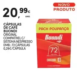 Continente Cápsulas de café buondi original promoção