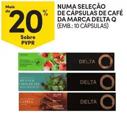 Continente seleção de cápsulas de café da marca delta q promoção